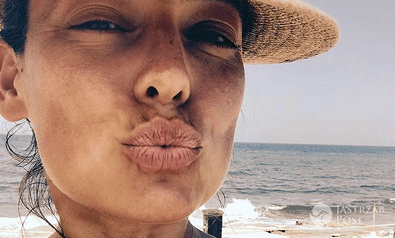 Anna Mucha pije wino u lekarza