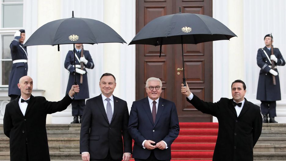 Berlin. Prezydent RP Andrzej Duda i Prezydent Republiki Federalnej Niemiec Frank-Walter Steinmeier