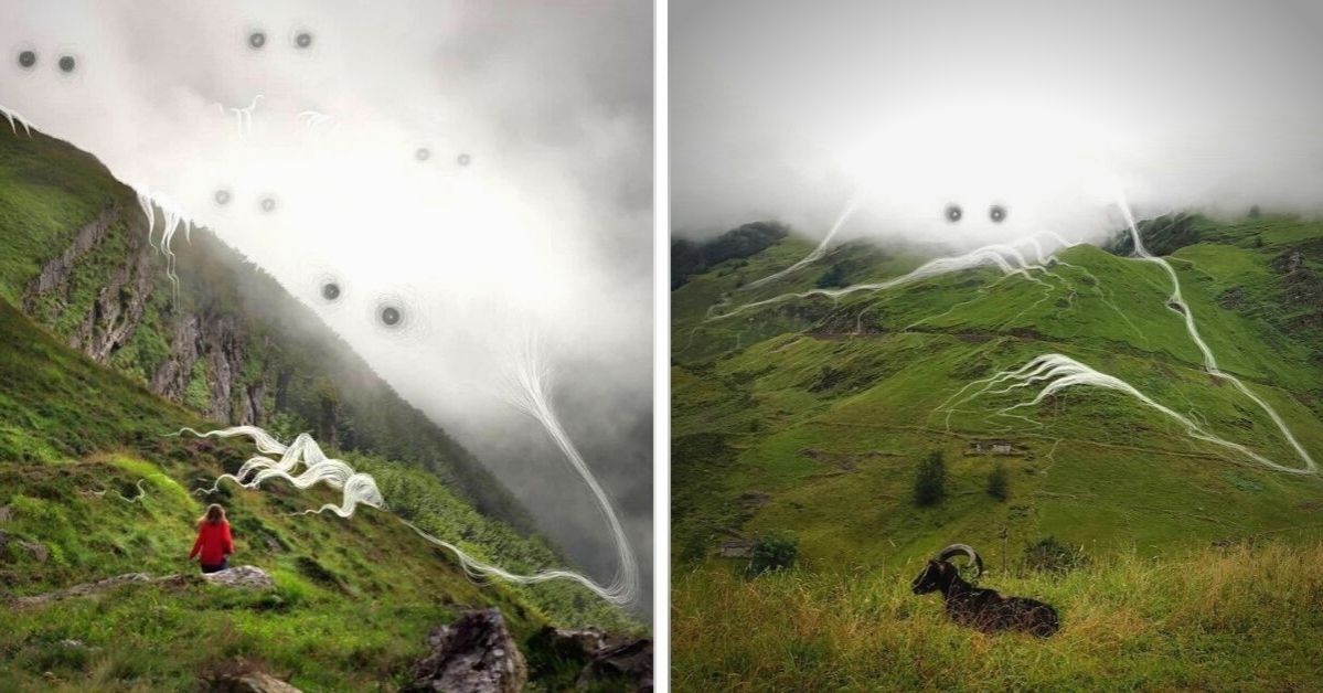 13 zdjęć mglistych chmur, które przybierają postać widmowych istot dzięki wyobraźni artystki