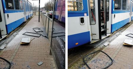 Eksplozja w tramwaju w Krakowie. Wypadły szyby