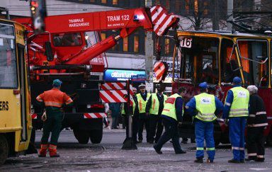 12 osób rannych w zderzeniu tramwajów w Warszawie