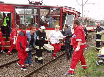 14 poszkodowanych w zderzeniu dwóch tramwajów