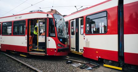 Zderzenie tramwajów w Gdańsku. 10 osób poszkodowanych