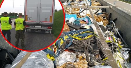 Nielegalny przemyt z Niemiec udaremniony. 20 ton śmieci w ciężarówce