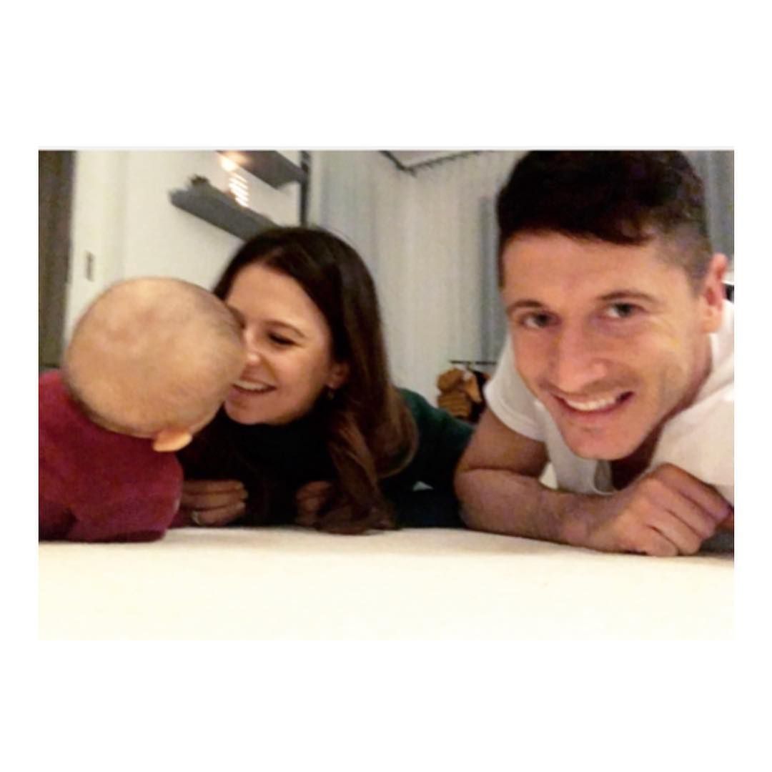 Anna Lewandowska i Robert Lewandowski z Klarą