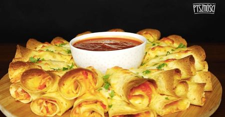 Quesadillas z kurczakiem w formie pierścienia