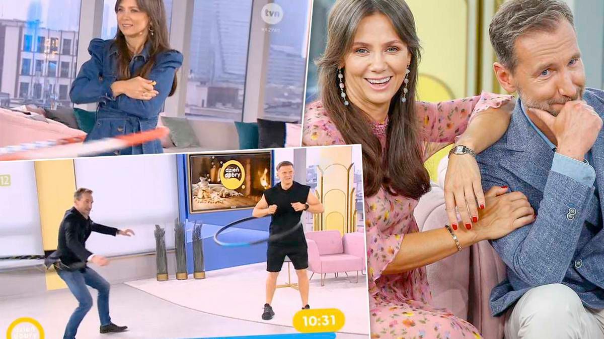 Kinga Rusin kręci hula hop w Dzień Dobry TVN