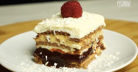 Słodki przekładaniec bez pieczenia