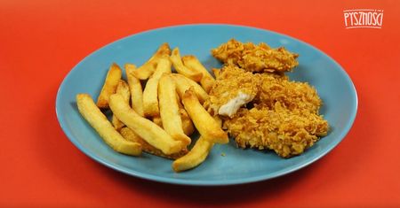 Pieczone nuggetsy w oryginalnej panierce z płatków kukurydzianych