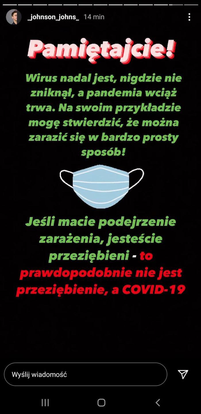 Syn Beaty Tadli ma koronawirusa - relacja
