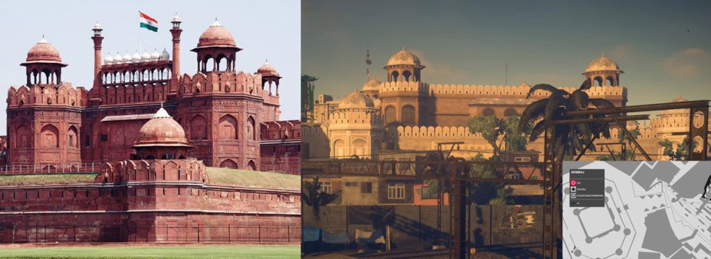 Czerwony Fort z Delhi “ukryty” na granicy mapy 