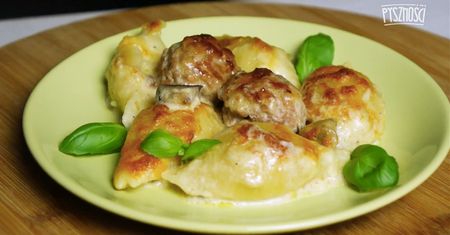 Klopsiki w sosie z muszlami