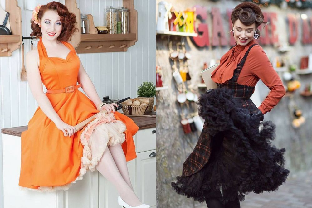 Fryzury w stylu pin up girl wyróżniają loki i podkręcone grzywki