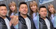 Oliwia Bieniuk i Piotr Mróz pozdrawiają fanów w planu serialu "Gliniarze". To wielki debiut córki Ani Przybylskiej