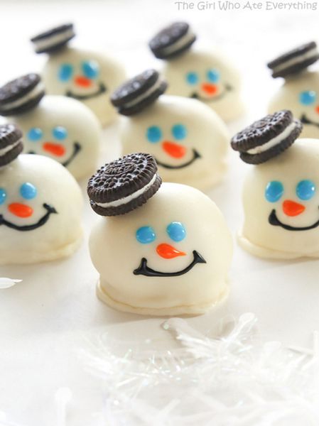 Oreo Truffle Snowman