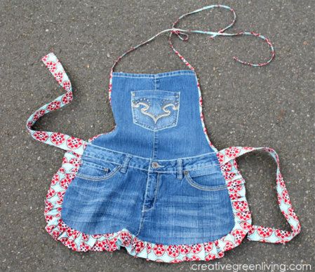 Recycled Jeans Apron