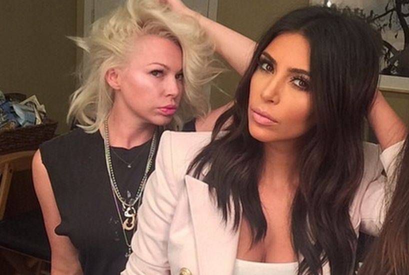 Kim Kardashian w marynarce, którą wcześniej miała na sobie polska gwiazda