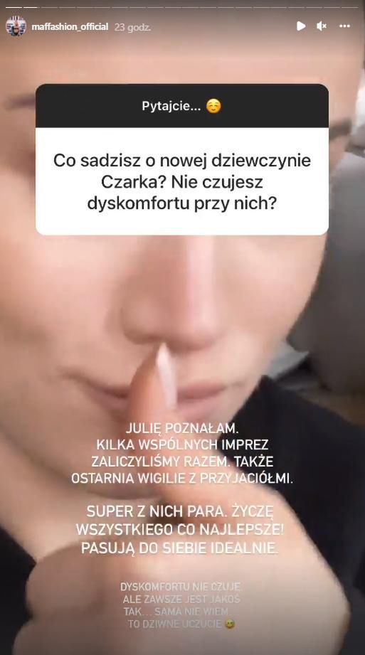 Maffashion o nowej dziewczynie Czarka Jóźwika