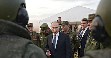 Putin oglądał ćwiczenia Centrum 2015