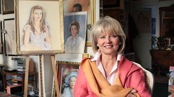 Barbara Kaczmarowska &#8211; Hamilton w swojej pracowni, nieopodal Ogniska Polskiego