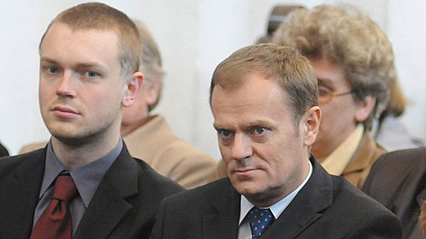 Donald Tusk z synem Michałem