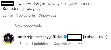 Andrzej Piaseczny odpowiedział zwolennikowi Konfederacji