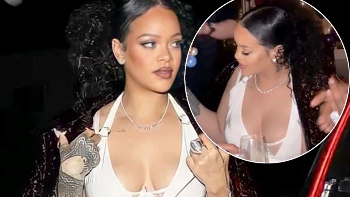 Rihanna świętuje 35. urodziny w mikroskopijnej sukience. Druga ciąża wyraźnie jej służy. Jaki śliczny brzuszek!