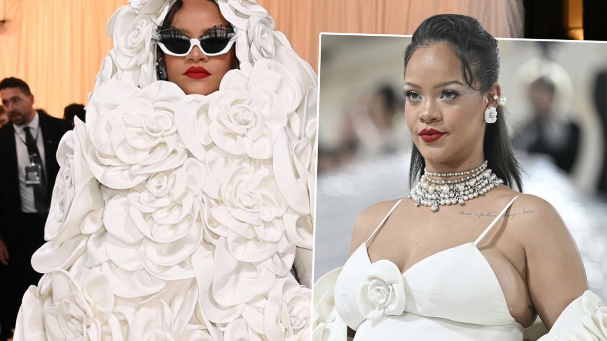 MET Gala 2023. Rihanna w zjawiskowej sukni odsłania ciążowe krągłości. Poród zbliża się wielkimi krokami