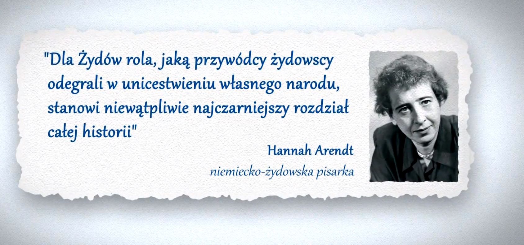 Poprawiony cytat Arendt w "Wiadomościach"