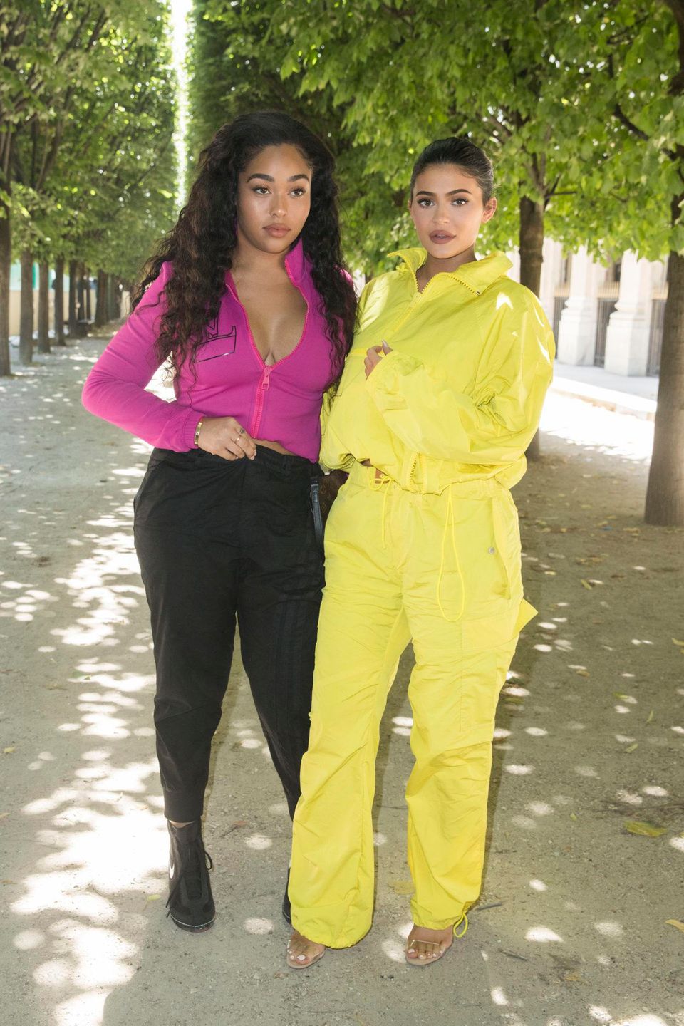 Jordyn Woods et Kylie Jenner - Arrivées au défilé de mode Homme printemps-été 2019 "Louis Vuitton" a Paris. Le 21 juin 2018© Olivier Borde / Bestimage Arrivals at the Louis Vuitton men fashion show SS 2019 in Paris. On june 21st 2018