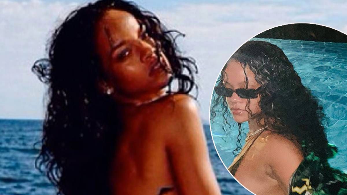 Seksowna Rihanna w skąpym bikini szaleje w basenie. Te zdjęcia podnoszą ciśnienie