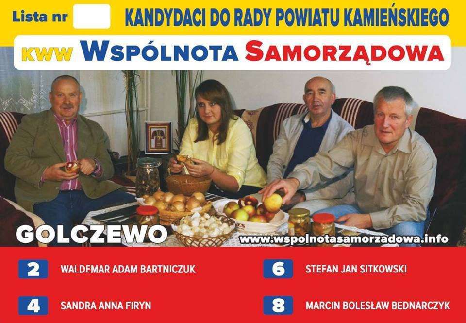 Wspólnota samorządowa z Golczewa – plakat wyborczy