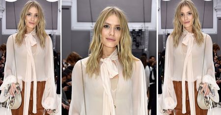 LOOK OF THE DAY: Elena Perminova  w stylu lat 70.