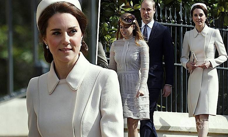 Wielkanocna stylizacja księżnej Kate - płaszcz już raz miała na sobie, a kolczyk pożyczyła od... Ma też dodatek polskiej marki!