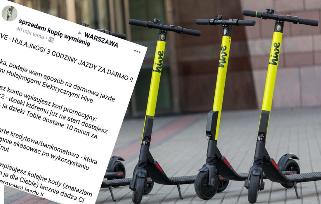 "Podaję wam sposób na darmowa jazdę". W sieci trwa wojna o klientów hulajnóg