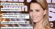 Na salonach obcisłe mini, a w domu... prawie nago! Agnieszka Hyży pokazała zdjęcie "przed pracą". Nogi jak marzenie!