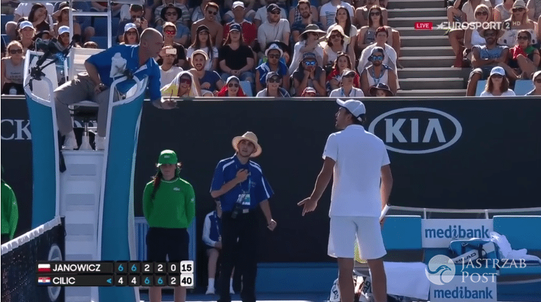 Jerzy Janowicz kłóci się z kibicem podczas Australian Open 2017