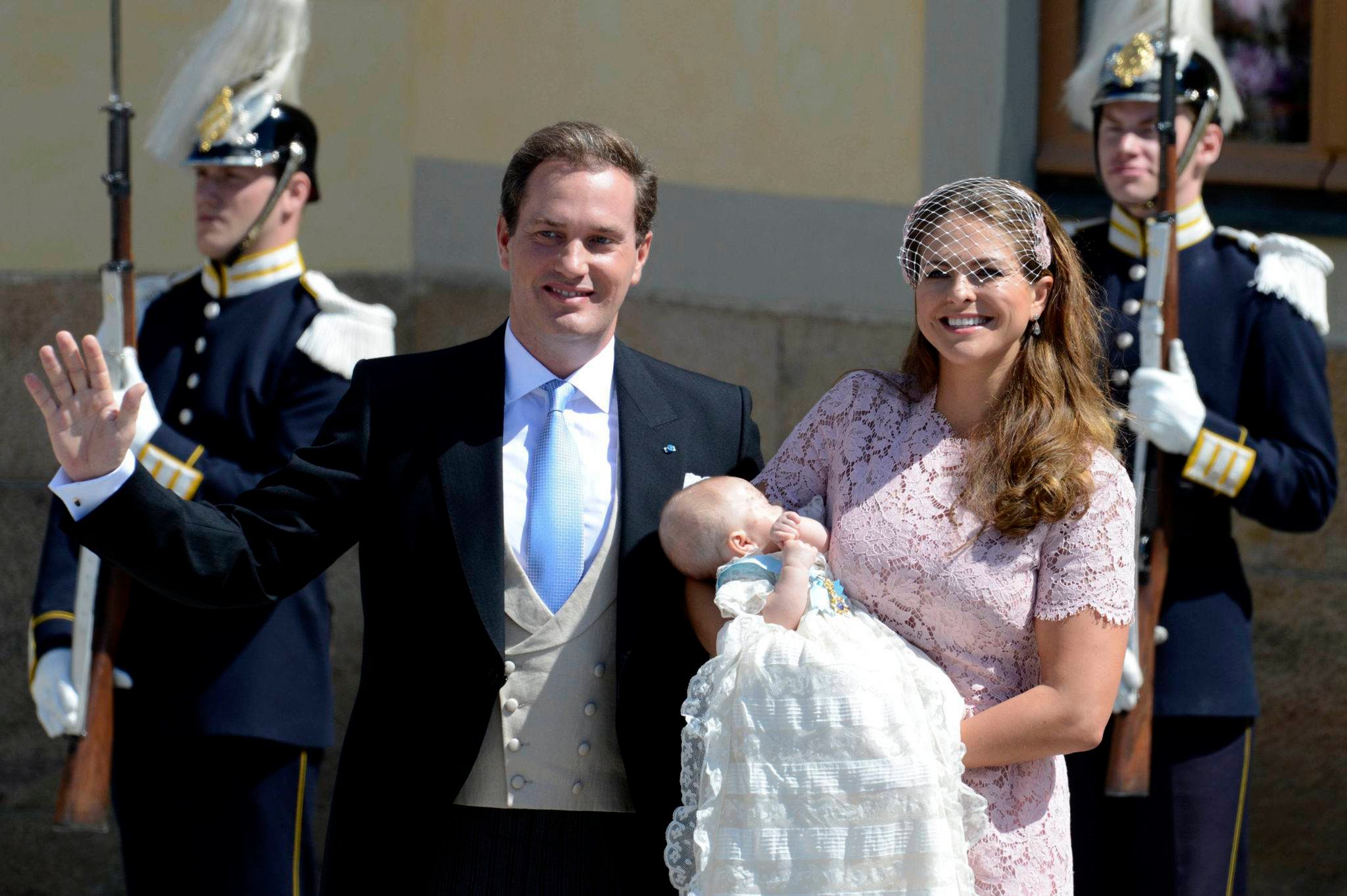 Księżniczka Madeleine z mężem, Chrisem O'Neill i córką Leonore