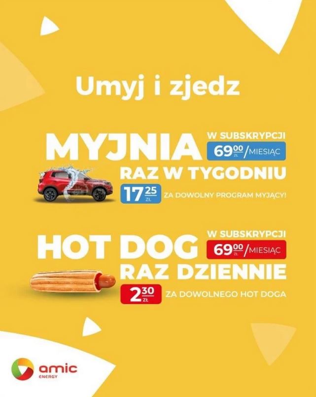 Abonament na hot dogi- Pyszności/ źródło: AMIC Energy PL