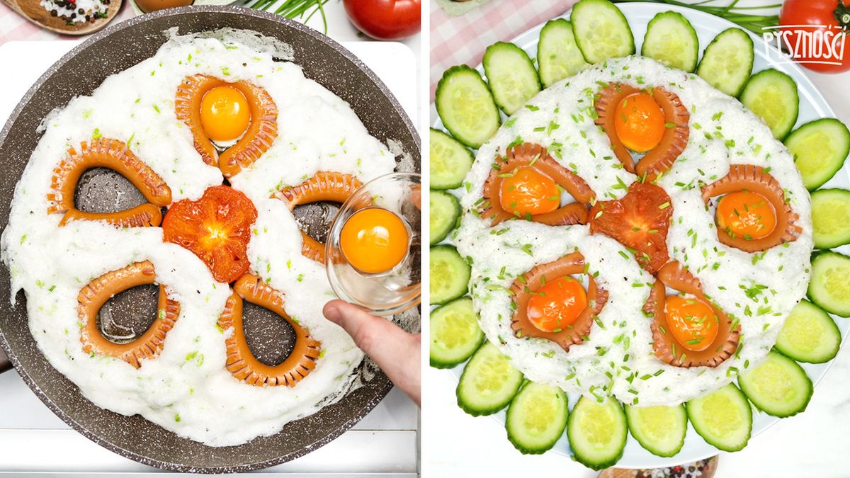 Śniadaniowy kwiatek z patelni- Pyszności