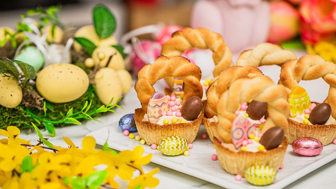 Słodkie koszyczki wielkanocne- Pyszności