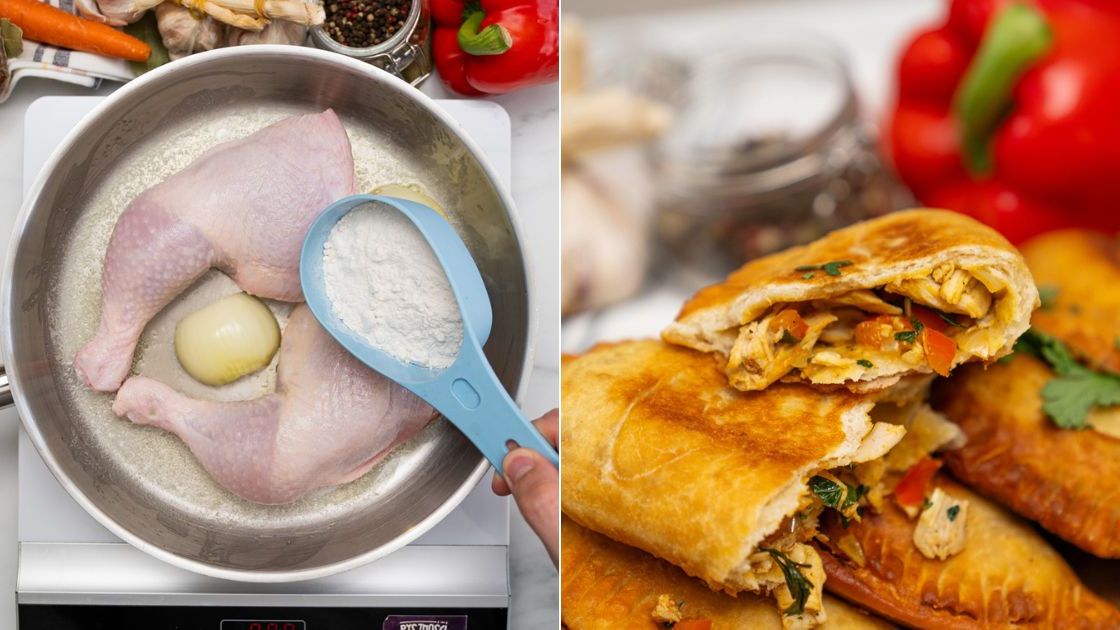 Smażone pierożki z kurczakiem- Pyszności