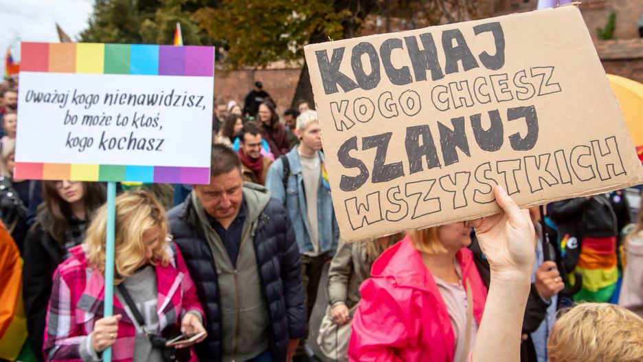 Trzeci Marsz Równości w Toruniu przeszedł w sobotę ulicami miasta