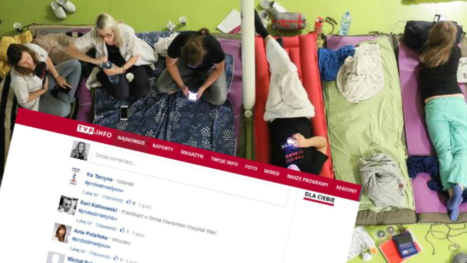 Medycy masowo komentują artykuły TVP Info.