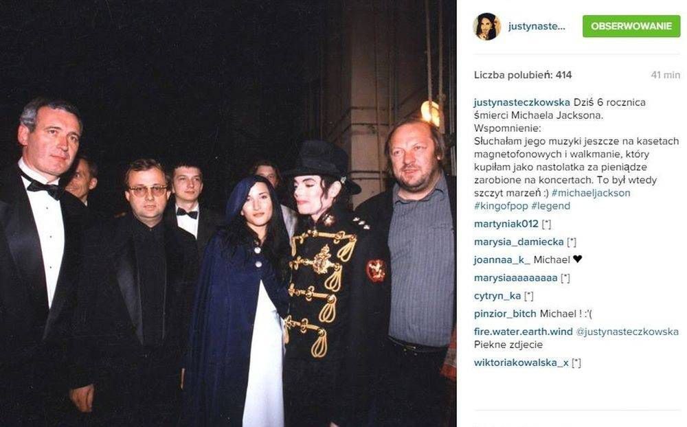 Justyna Steczkowska z Michaelem Jacksonem, fot. INSTAGRAM