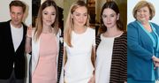 Małgorzata Socha, Agnieszka Wesołowska i Karolina Malinowska w jasnych kreacjach, a Anna Komorowska w turkusowym kostiumie