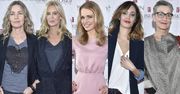 Bogna Sworowska, Lidia Popiel i Agata Nizińska postawiły na granat, a Agnieszka Cegielska wybrała pudrową sukienkę
