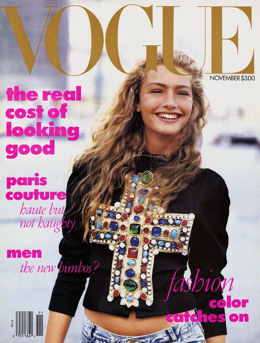 Vogue USA (listopad 1988) – pierwsza okładka Anny Wintour – Michaela Bercu
