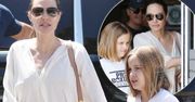 Angelina Jolie przyłapana z córką na zakupach! Gwiazda nawet karmę dla psa kupuje w stylizacji godnej oscarowej gali!