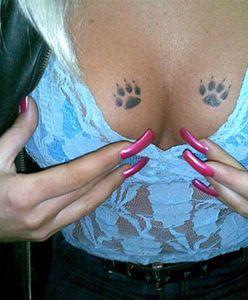 Kocie łapki na piersiach - zdjęcia Internautów